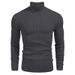 Herrkläder Herrstickade kläder Herr Turtleneck Höst/vinter långärmad tröja_voghion.com