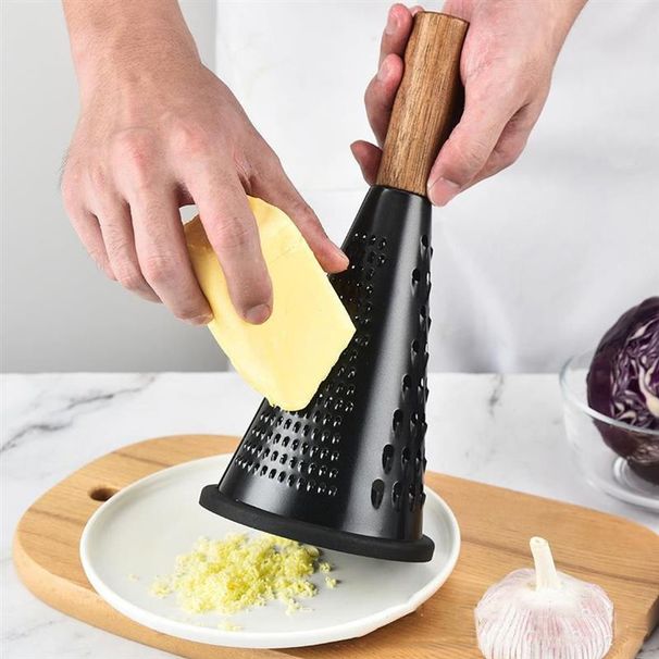 Affettatrice rotante per verdure in acciaio inox - Grattugia per formaggio/limone/patate/zenzero Utensili da cucina UE_voghion.com