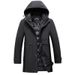 Herren-Winterjacke mit Fleecefutter für mittleres und älteres Alter – Verdickter langer Mantel mit Karomuster und Volltonfarben, leichtes Polyester, warm und bequem_voghion.com