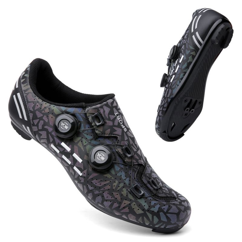 New Bicycle Cycling Shoes Road Lock Shoes Black Mountain Bike Mountain Lock Shoes Leisure Non Locking White Power Assisted Bicycle Shoes_voghion.com