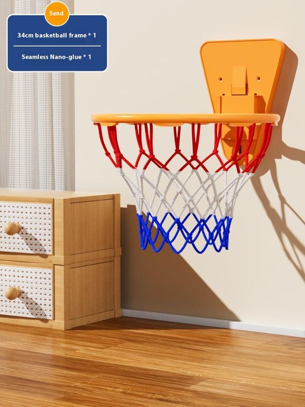 Telaio da tiro per bambini non perforato per interni, palla silenziosa per uso domestico, supporto pieghevole per baball montato a parete, piccolo_voghion.com