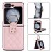 Applicable to Samsung ZFlip6 mobile phone case, rhombus ring, small fragrant wind folding protective case, zflip5/4 leather case, high-end._voghion.com