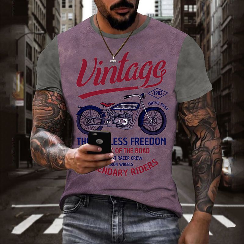2023 summer 3D printed T-shirt men's and women's casual top short sleeve T-shirt top fashion color scheme_voghion.com