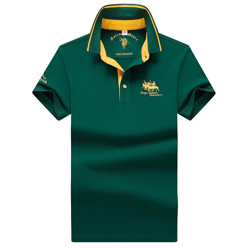 Famous Brand Summer Polo Shirt Men Outdoor Casual Sport Polo Men Slim Fit Short Sleeve 95% Cotton Breathable M-4XL Polo Homme_voghion.com