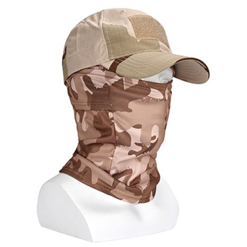 Tactical Camouflage Ice Silk Head Cover Fishing Breathable Peaked Cap_voghion.com
