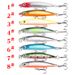 Eight Color Sinking Pencil Micro Object Small Silver Fish 5.3cm3g With Lead Block + Enhanced Three Hook Freshwater Sea Fishing Bait_voghion.com