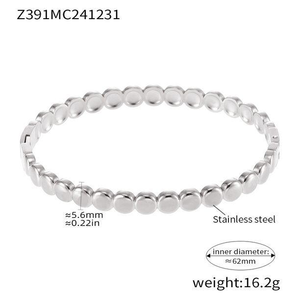 Square Sugar Ins Gold Bean Dot Buckle Bracelet Titanium Steel Non Fading Bracelet_voghion.com