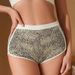 boxer slip in puro cotone per donna con stampa leopardata, cuciture bianche, traspirante, anti-esposizione, boxer slip di grandi dimensioni per ragazze_voghion.com