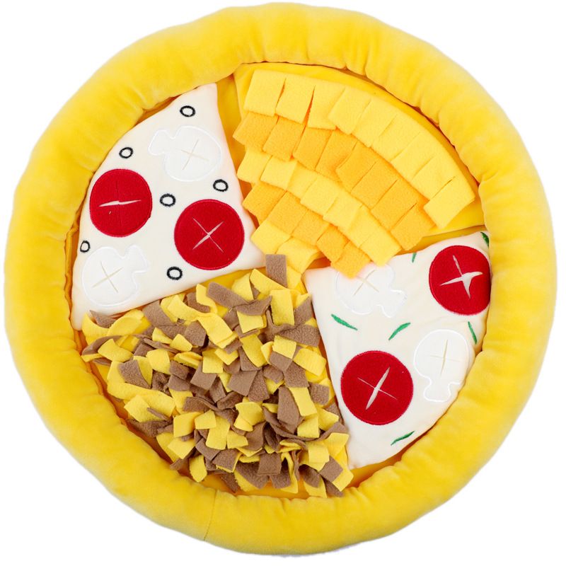 Pet PIZZA Sniffing Sound-Activated Bed Hide-and-Seek Game Training Dog Bowl Indoor Intelligence Development Toy Mat_voghion.com