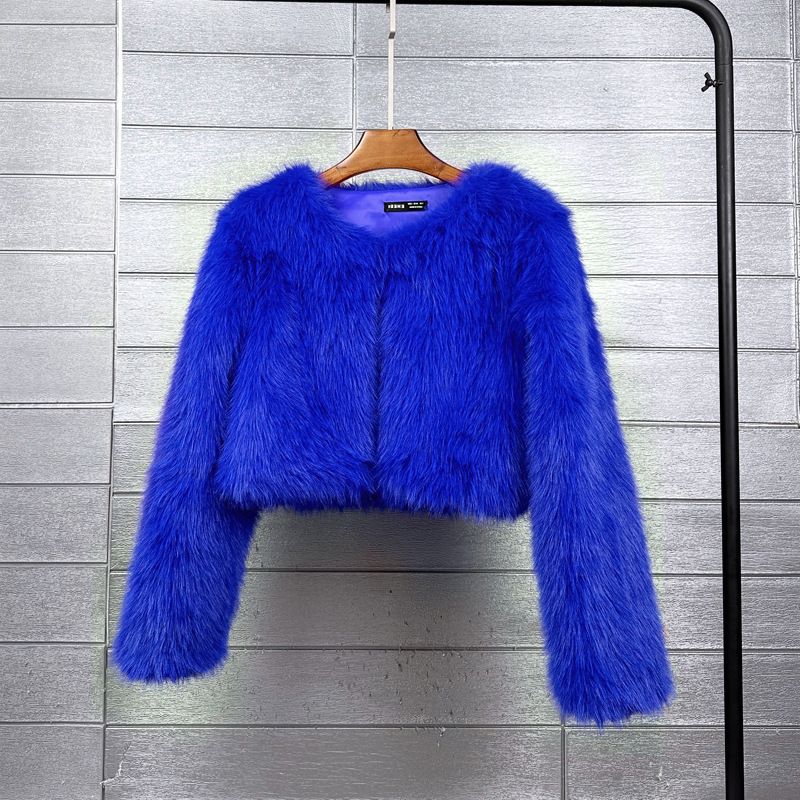 Women's Clothing Tuscan Fur Fur Toca Coat Style Solid Color Women's Short Coat Factory Direct Sales_voghion.com