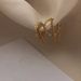 Minimalist INS Style Cuff Earrings - Niche Hollow Zircon Design, No Piercing Fairy Ear Clips For Women_voghion.com