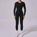 Tongfei New Winter One-Piece Sports Yoga Suit Backless Sleeve Long Pants Bodysuit Tight-Fitting 10122_voghion.com
