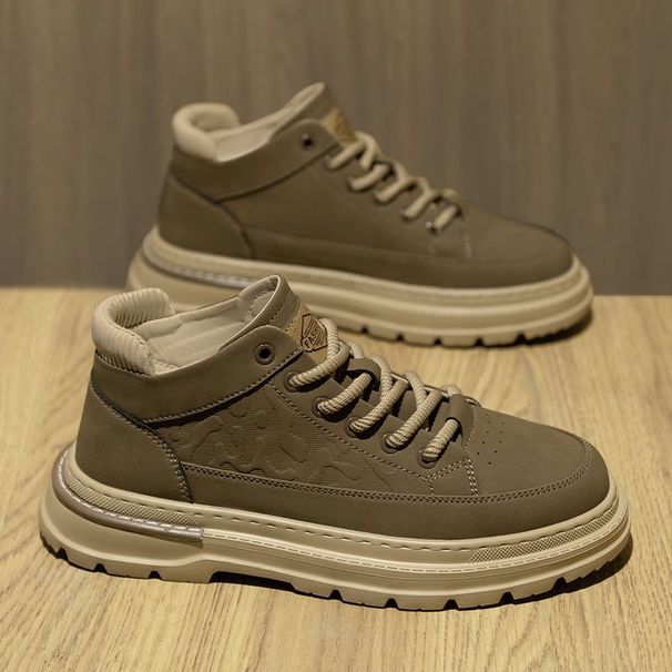 Férfi cipők Tavaszi brit stílusú retró hétköznapi bőrcipő férfi bőr vízálló csúszásgátló munkás bokacsizma_voghion.com