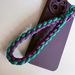 15/14/13/12/11 Pro Max Color Block Silicone Phone Case - Lanyard Design, TPU Material, Minimalist DIY Style, Purple Outdoor Climbing Rope Pattern_voghion.com