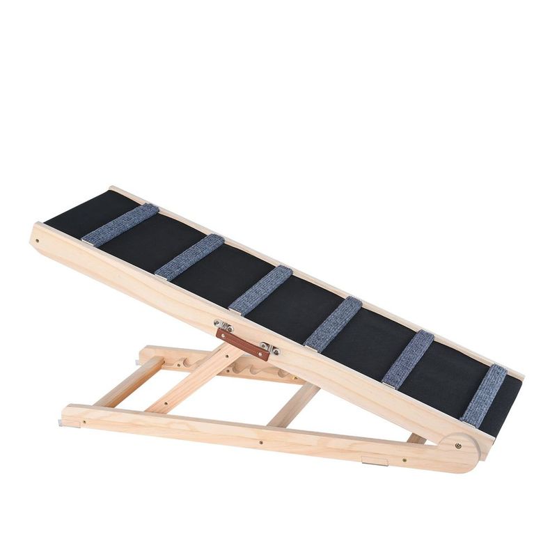 VEVOR Dog Ramp, Folding Pet Ramp For Bed, Adjustable Dog Ramp For Small, Large, Old Dogs &amp; Cats, Wooden Pet Ramp With 41.3' Long Ramp, Adjustabl_voghion.com