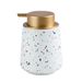 Nordic Terrazzo Ceramic Dispenser Bottle Set – Refillable Soap, Shampoo & Lotion Pump Bottles (3-Piece, Handmade Matte Glaze, Hotel & Home Decor)_voghion.com