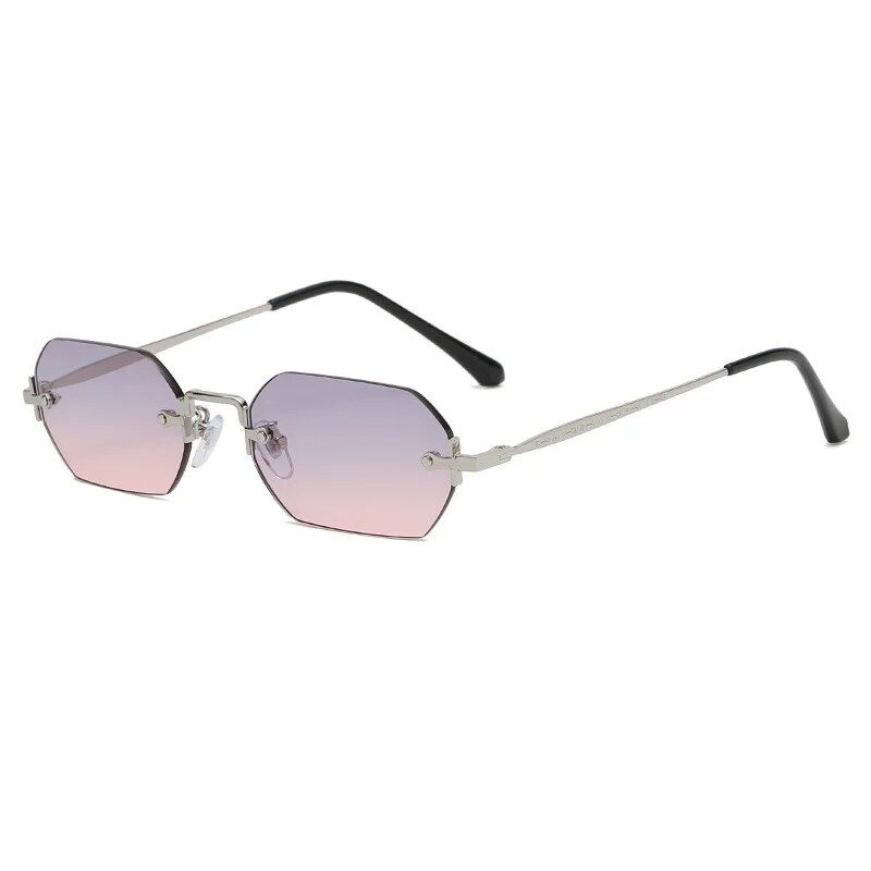 Fashion Vintage Rimless Square Sunglasses Women Men Brand Designer Popular Travel Small Frame Sun Glasses Sexy Ladies_voghion.com