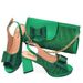 Scarpe da donna, set di scarpe e borse: tacchi alti a bocca di pesce con pochette quadrata (morbida) + fiore di strass_voghion.com