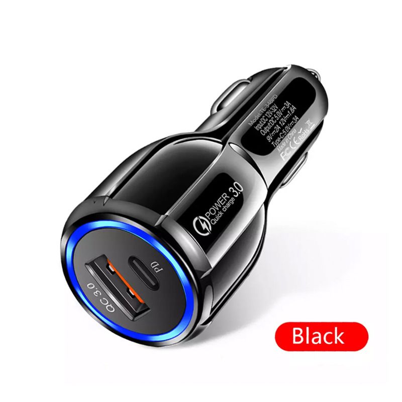 Chargeur de voiture double USB avec charge rapide QC3.0 et PD - Charge rapide 36 W_voghion.com