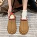 Sieviešu Tazz čības Tasman Kažokādas Slides Klasisks sinepju sēklas Ultra Mini Platform Boot Slip-on Les Petites zamšādas vilnas zīmogs_voghion.com