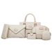Fashion Bone Pattern Six-Piece Tote & Crossbody Bag Set For Women, Stylish & Versatile PU Handbag With Multiple Pockets_voghion.com