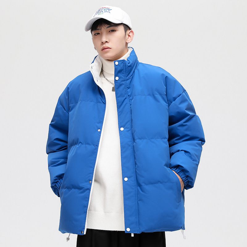 Men's Clothing new autumn and winter stand up collar color ins trendy jacket men loose warm trendy brand men_voghion.com