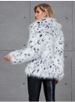 Women's fashion Lynx leopard fur warm lapel imitation fox fur coat_voghion.com