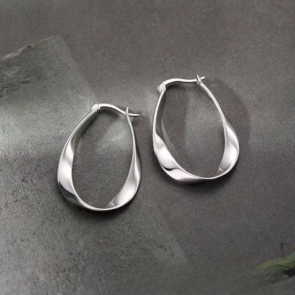 Orecchini 1 pz Niche Mobius Plain Ring Ear Buckle Cold Wind Advanced Feeg Orecchini_voghion.com