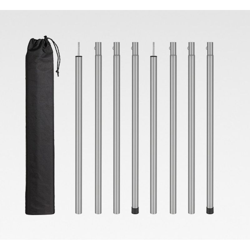 Palo per tenda da esterno da 25 mm, due accessori da campeggio in ferro da 2,4 m e 2,1 m a 4 sezioni, palo di supporto per tenda_voghion.com