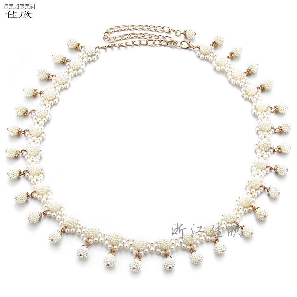 Neue Mode Perle Bauch Taille Sailor Quaste Anhänger Diamant Kette Metall Gürtel frauen Tanz Kleid Zubehör_voghion.com