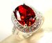 Elegante anello da donna in corindone rosso con grande zircone, gioiello alla moda, per feste_voghion.com