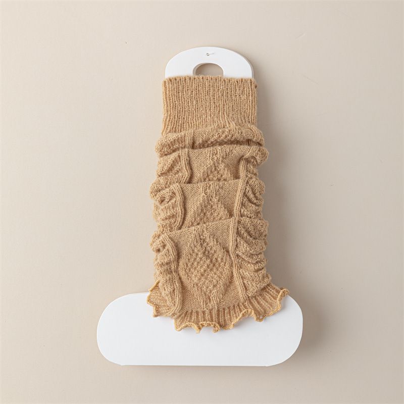 Calcetines de punto nuevos para otoño e invierno, estilo Y2K, calentadores de piernas cálidos, estilo japonés y coreano, diseño trenzado, ideales para actividades al aire libre. Calcetines de felpa a la moda._voghion.com