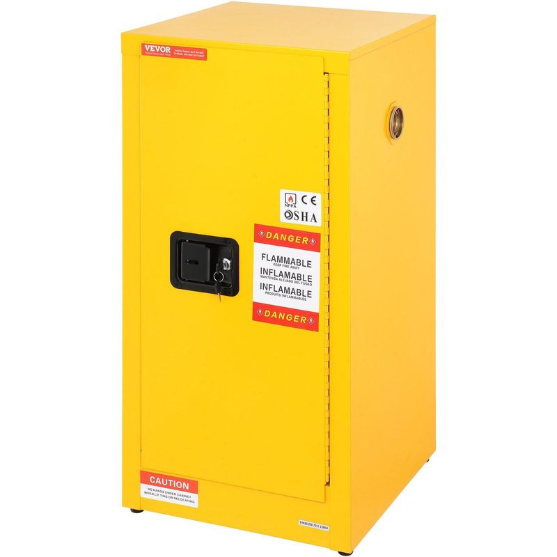 VEVOR Flammable Cabinet 18.1" X 18.1" X 35.4", Galvanized Steel Safety Cabinet, Adjustable Shelf Flammable Storage Cabinet, For Commercial Industrial And Home Use_voghion.com