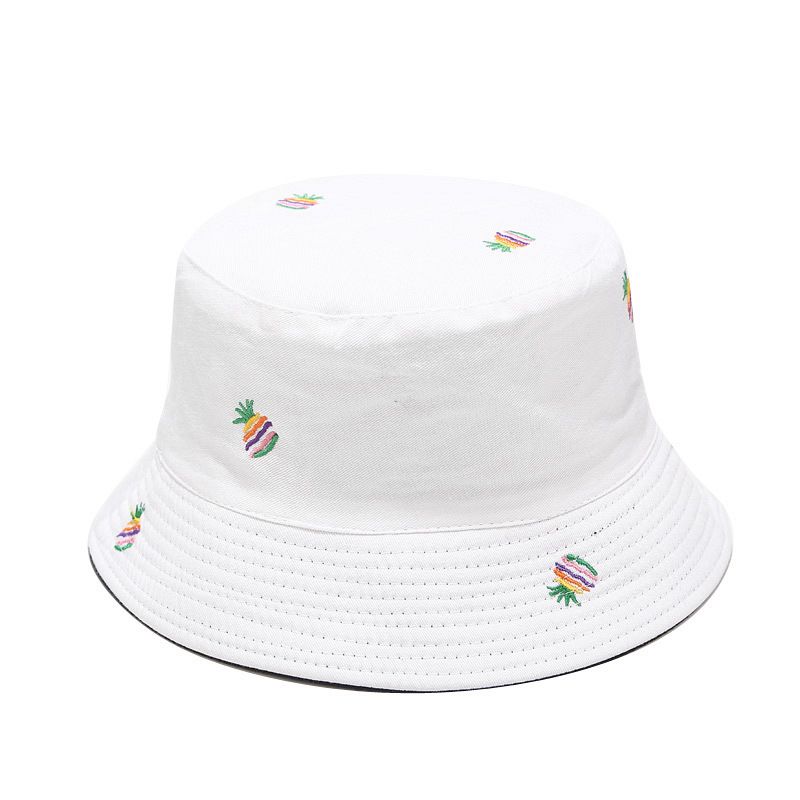 Cappello da sole bifacciale ricamato con ananas primaverile ed estivo da uomo e da donna, con visiera protettiva solare, per studenti, da viaggio, versatile_voghion.com