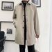 Collar Trench Coat For Boys, Mid To Long Style Trendy Loose Casual Coat, Autumn Korean Version Versatile New Jacket_voghion.com
