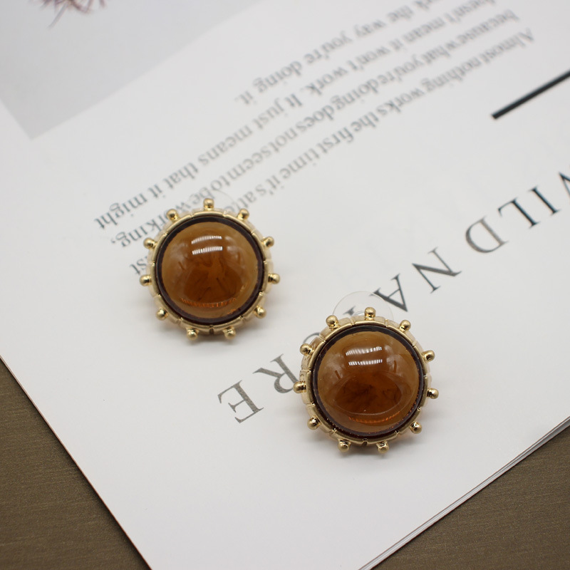 Orecchini da donna, abito nuovo antico occidentale con orecchini a forma di ago in argento personalizzati e orecchini esagerati in guscio di tartaruga ambrata_voghion.com