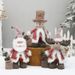 Charming Christmas Figurines Set – Festive Santa, Snowman & Reindeer Plush Decor For Home, Office & Store Displays_voghion.com