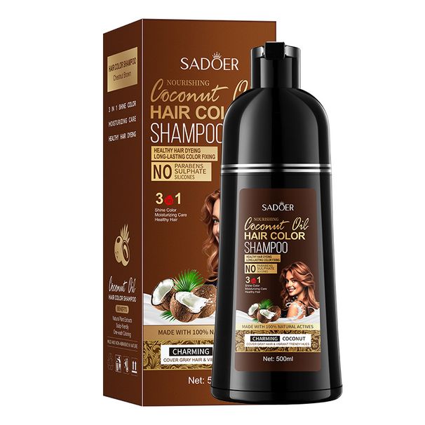 Moisturizing Coconut Oil 500ml Clean Hair Color Shampoo Skin Care Products_voghion.com