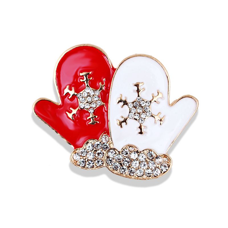 Luvas de liga de óleo de desenho animado floco de neve broche de Natal fivela no peito pino homens e mulheres pino_voghion.com