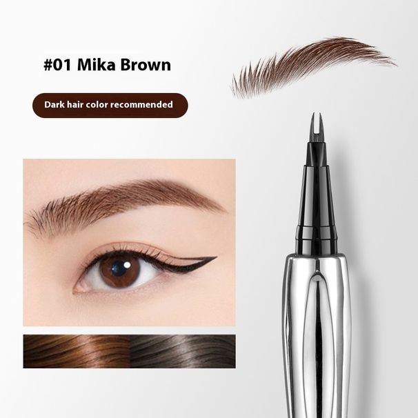 Crayon à sourcils bifurqué A. M. G Waterproof Non bavurant Eyeliner extrêmement fin Stylo liquide Crayon à sourcils stéréoscopique Hair Flu Wild Eyebrow_voghion.com