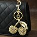 Bag Charm Factory Direct Sales Jewelry Full Of Diamond Cherry Bag Keychain Fruit Cherry Fashion Pendant Wholesale_voghion.com