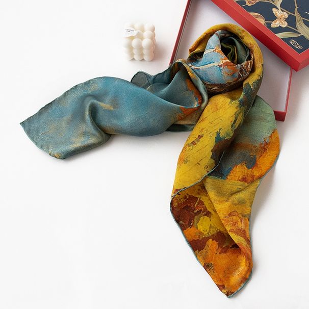 Sorgfältig ausgewähltes Git oder Mama und Schwiegermutter: 100% Maulbeerseide, echte Seide, neue High-End-Narbe, Damenquadrat_voghion.com