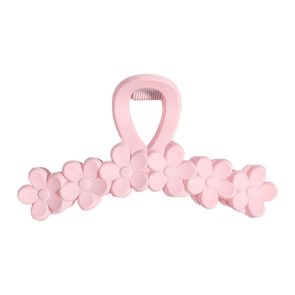 Frühling/Sommer – Frische, pastorale Tweed-Krallenclips mit Blumenmuster – Süße, bonbonfarbene, große Haifischclips für das Styling am Hinterkopf und an den Seiten_voghion.com