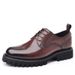 Business Casual Lederschuhe runder Kopf erhöhen Schuhe Leder weiche Sohlen formelle Herrenschuhe dicke Sohlen Halbschuhe_voghion.com