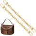 2Pcs Gold Chain Purse Flat Handbag Replacement Extender Strap Short Bag Chains 250707_voghion.com