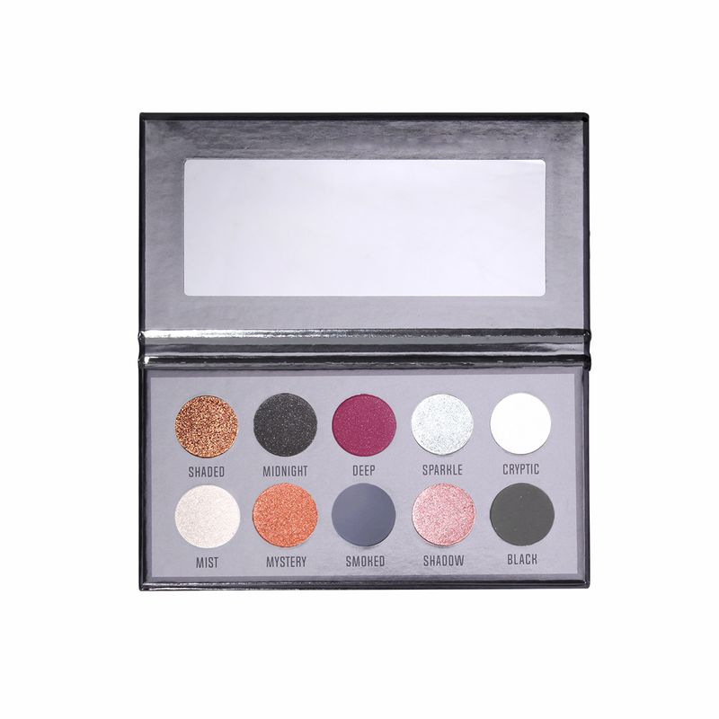 Øjenskyggepalette med 10 farver til røget makeup, perlemorsglitterøjenskygge, fint glitter, farvebestandig, pudderfri, brugerdefineret behandling_voghion.com