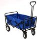 Heavy Duty Steel Frame Collapsible Folding 150 Pound Capacity Outdoor Camping Garden Utility Wagon Yard Cart, Blue_voghion.com