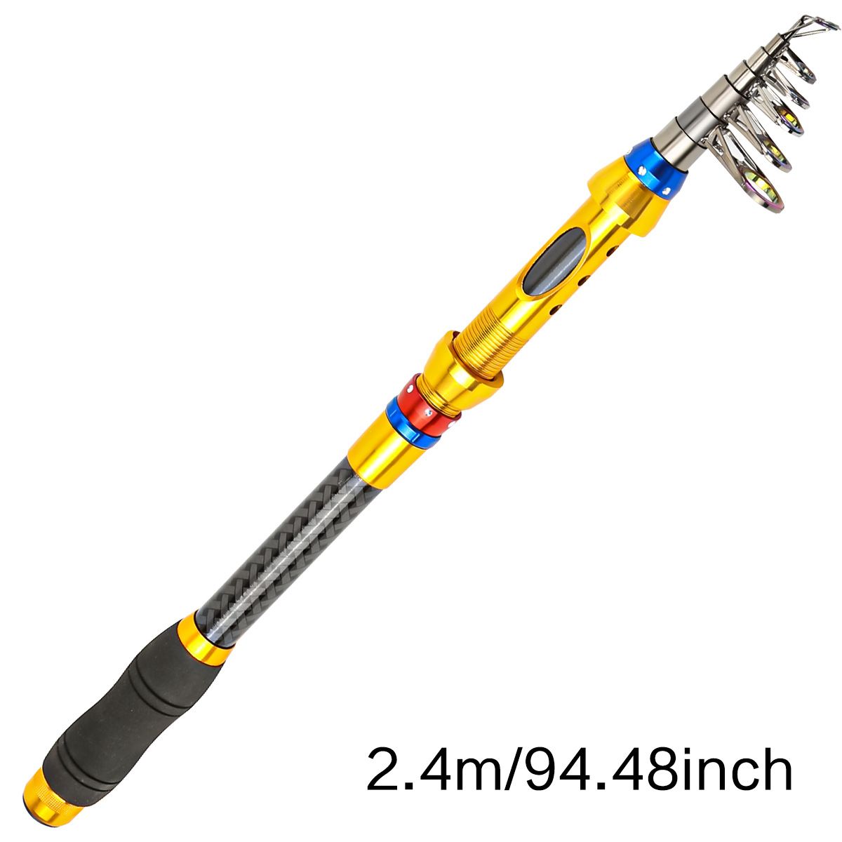 Carbon Fiber 2,4 m 3,6 m Teleskop Angelrute Für Reisen Lange Distanz Meer Angeln Casting Rod Angelrute Angelausrüstung_voghion.com