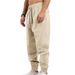 Pantalones deportivos de verano para hombre: pantalones casuales ajustados con puños elásticos, transpirables y ligeros para uso diario._voghion.com