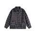 Eon Modish 25 Autumn New American Fashion High Street Versatile Plaid Jacket Coat_voghion.com